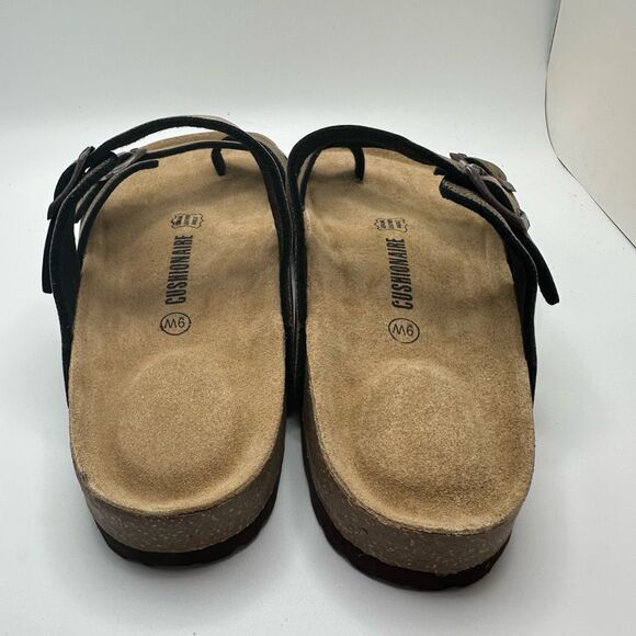 CUSHIONAIRE Women's Cork Footbed Sandal With +Comfort 9 WIDE BROWN RUGGED - Picture 4 of 7